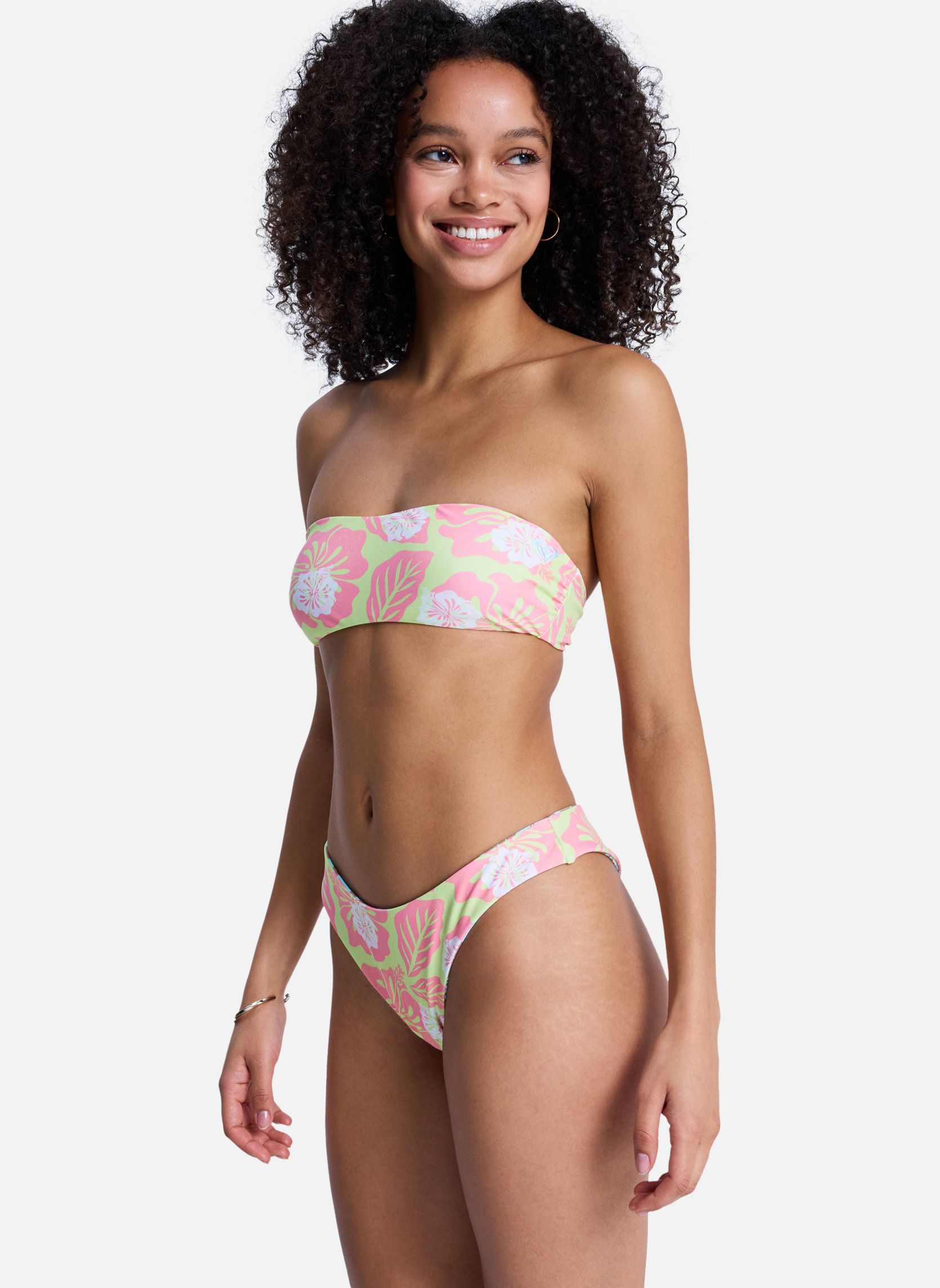Hauts de maillot balconnet Hibiscus Hype RV Bandeau femme rose Roxy Hauts de maillot balconnet Hibiscus Hype RV Bandeau femme rose Rose clair