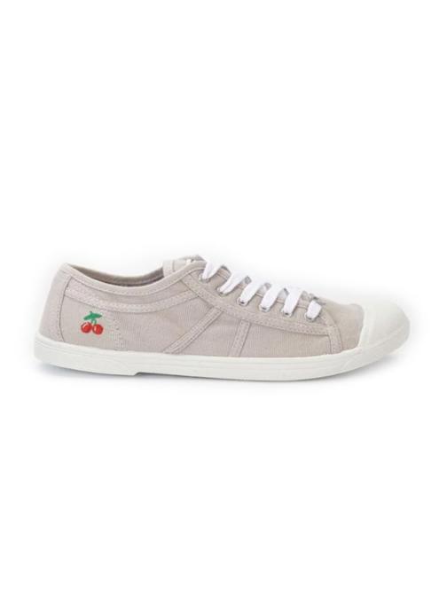 Le temps des cerises Baskets basses Baskets Basic taupe femme blanc