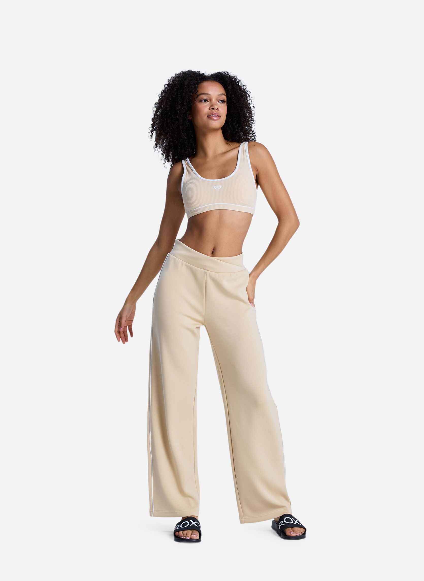 Pantalons droit Rise & Vibe femme beige Roxy Pantalons droit Rise & Vibe femme beige Beige