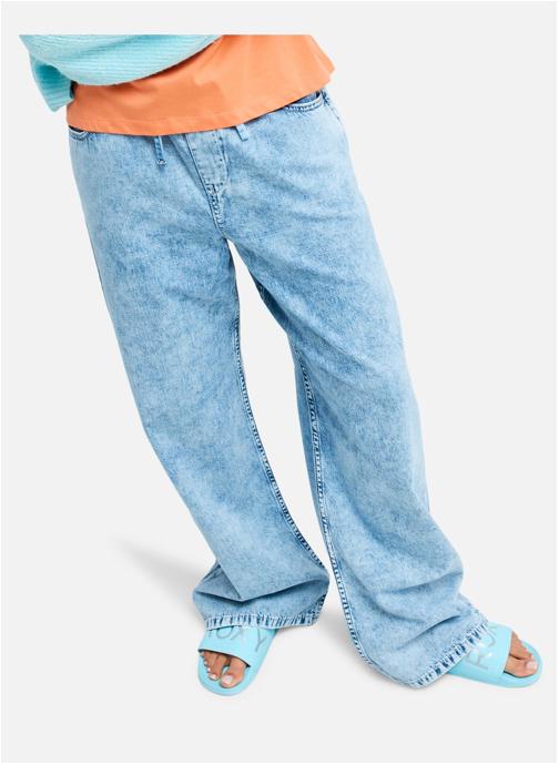 Roxy Pantalons droit Saltwater Mid Sunbleached femme bleu
