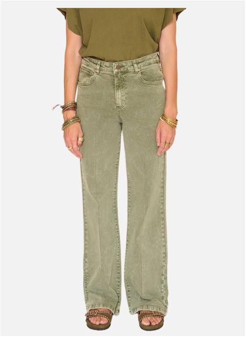MKT Studio Jeans droit Jean The Jagger Pacific Drill Kaki femme vert