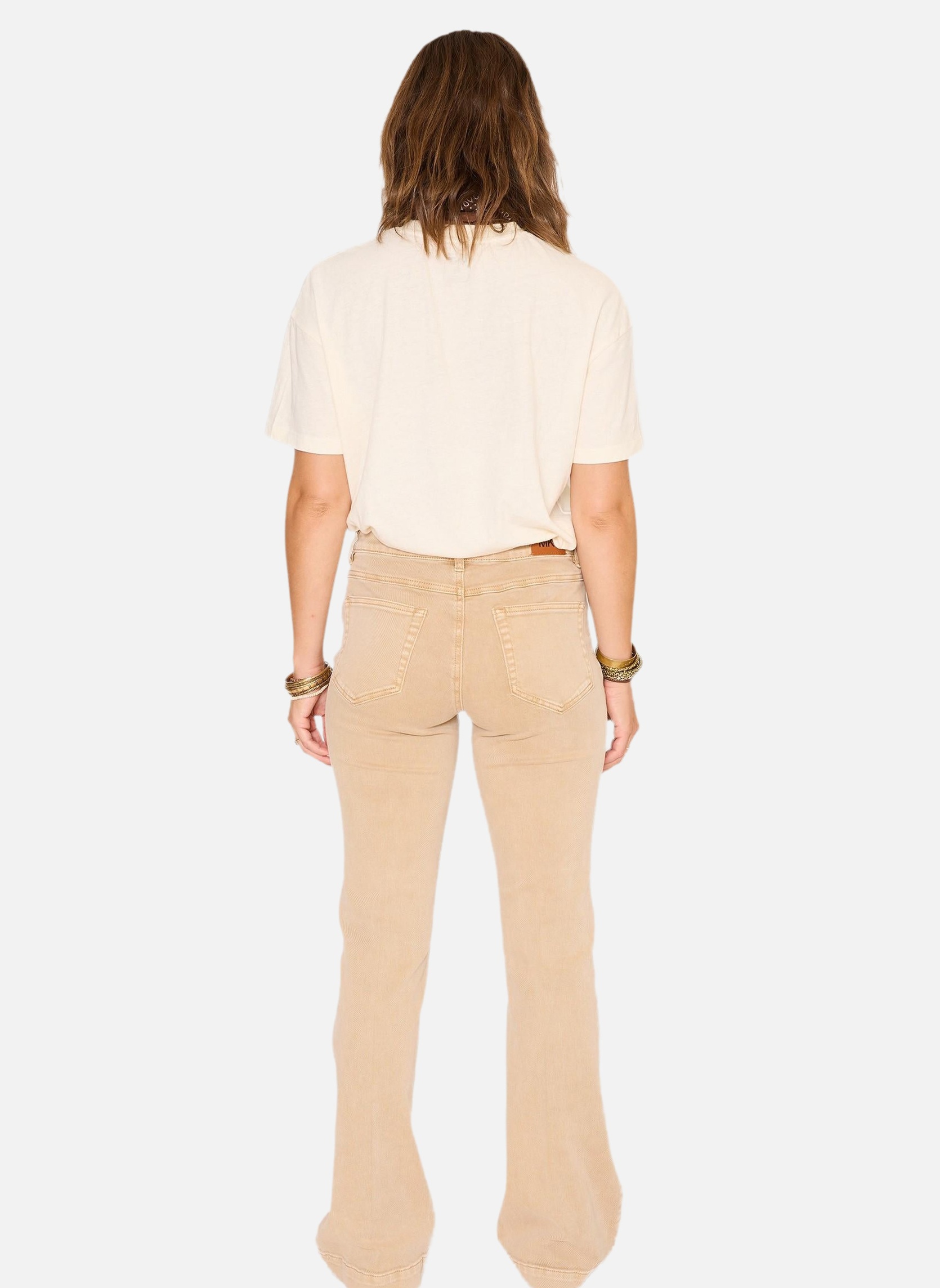 Jeans droit Jean The Diana Pacific Drill Beige femme beige MKT Studio Jeans droit Jean The Diana Pacific Drill Beige femme beige Beige