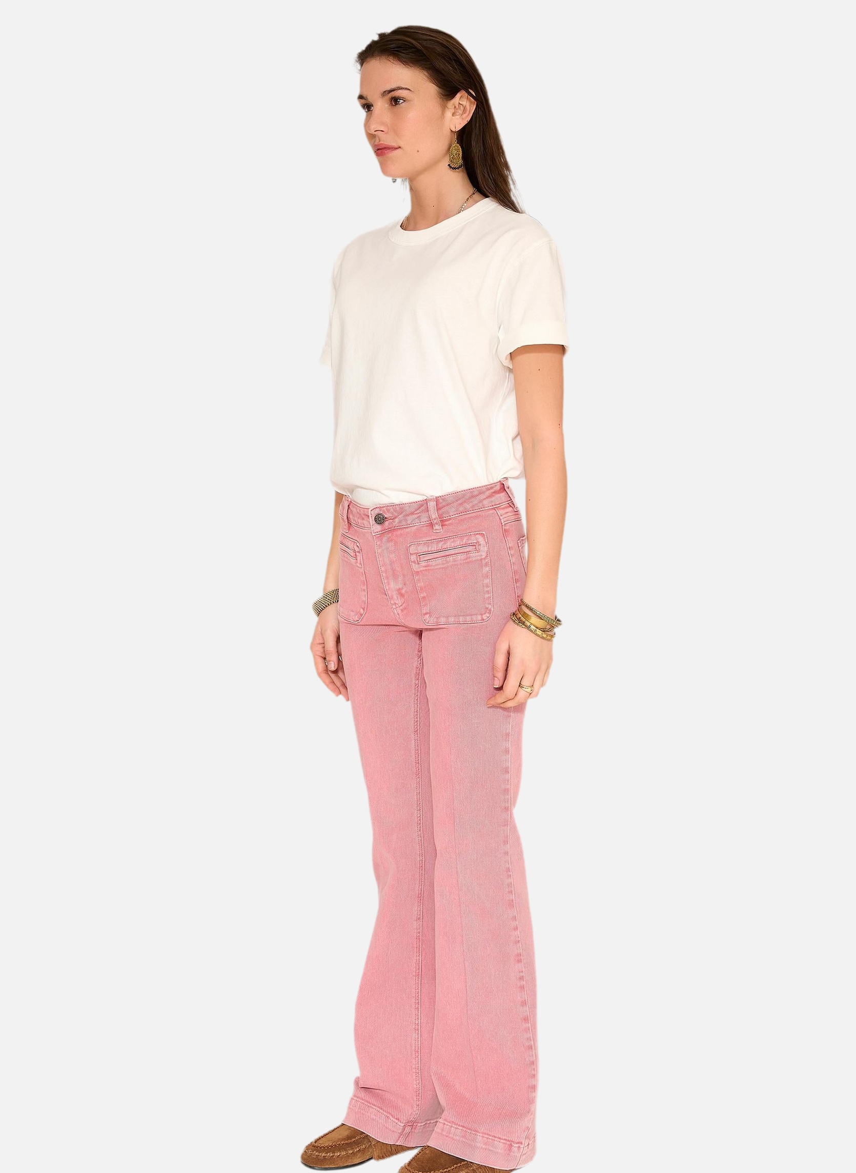 Jeans droit Jean The Diana Pacific Drill Blush femme rose MKT Studio Jeans droit Jean The Diana Pacific Drill Blush femme rose Rose pastel