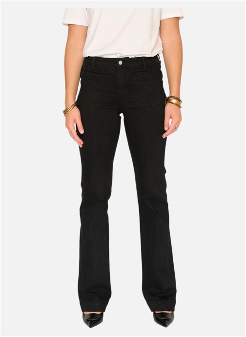 MKT Studio Jeans droit Jean The Diana Power Stretch Black Rinse Wash femme noir