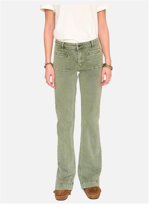 MKT Studio Jeans droit Jean The Diana Pacific Drill Kaki femme vert