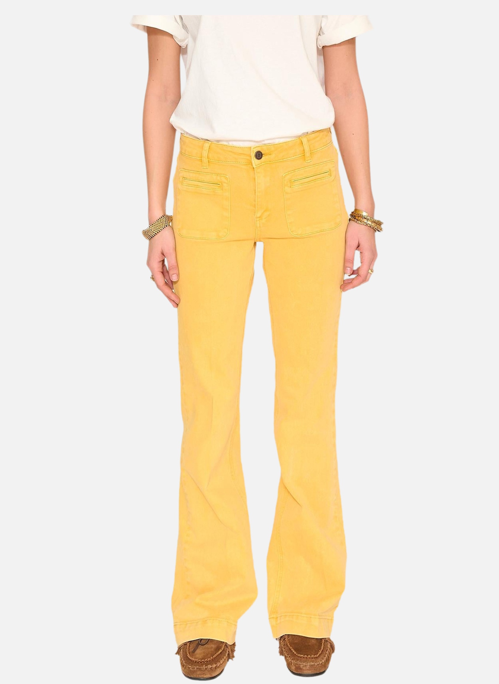 Jeans droit Jean The Diana Pacific Drill Curry femme jaune MKT Studio Jeans droit Jean The Diana Pacific Drill Curry femme jaune Jaune