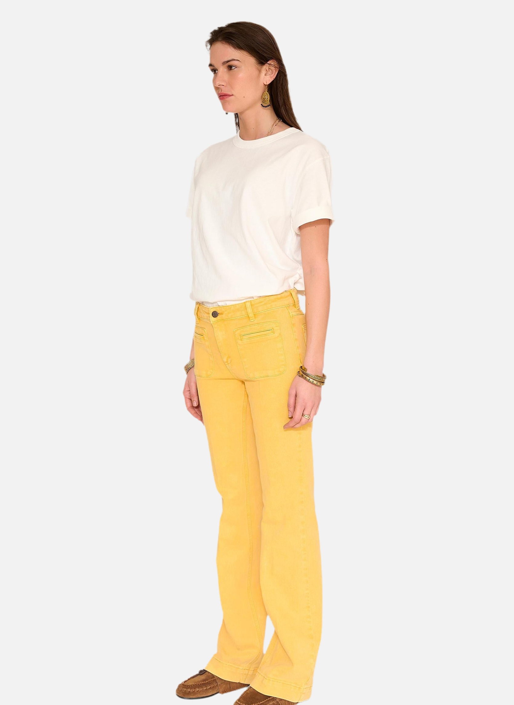 Jeans droit Jean The Diana Pacific Drill Curry femme jaune MKT Studio Jeans droit Jean The Diana Pacific Drill Curry femme jaune Jaune