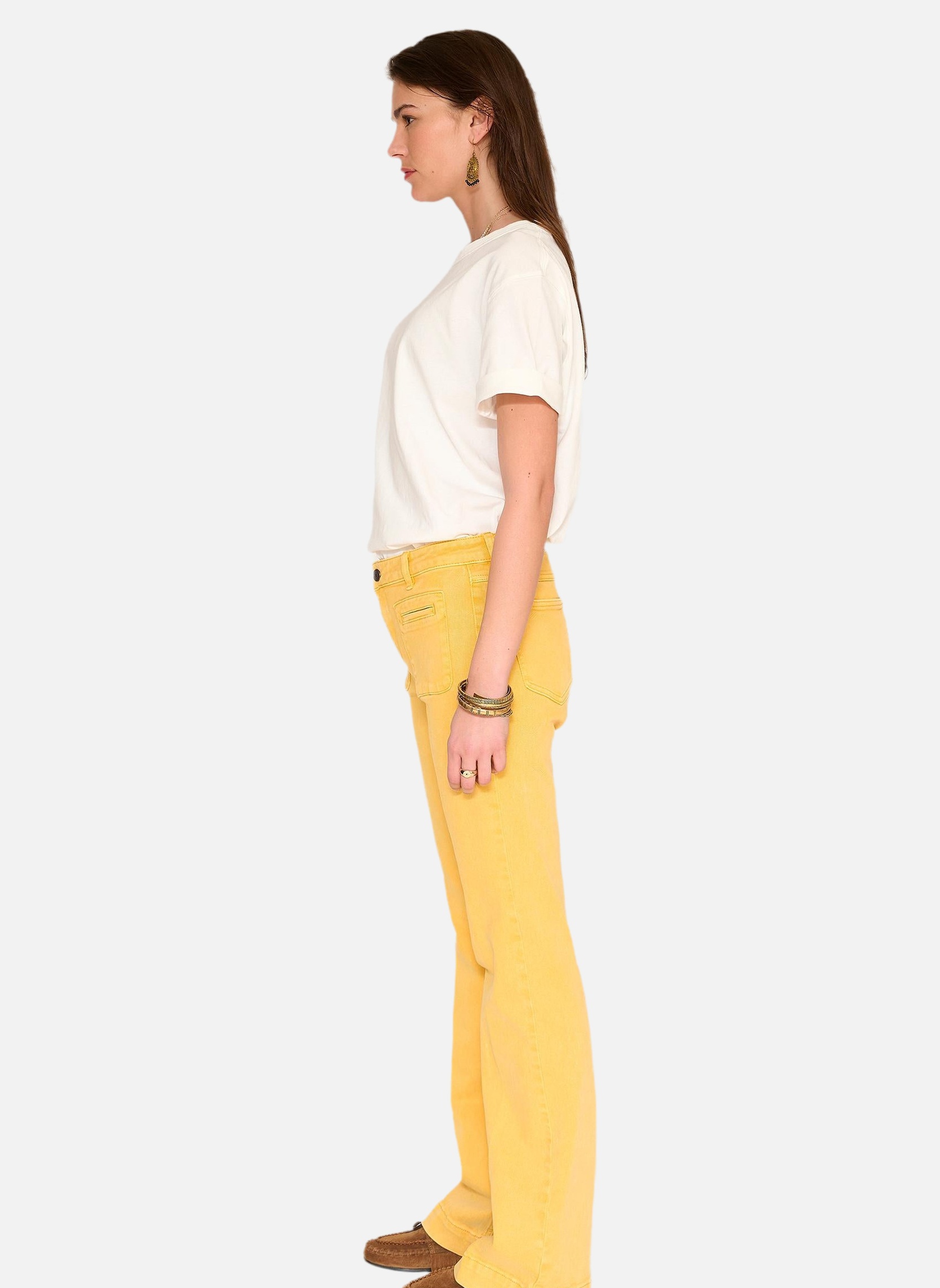 Jeans droit Jean The Diana Pacific Drill Curry femme jaune MKT Studio Jeans droit Jean The Diana Pacific Drill Curry femme jaune Jaune