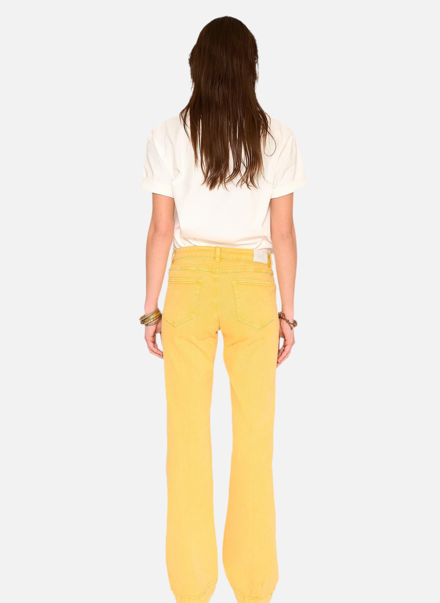 Jeans droit Jean The Diana Pacific Drill Curry femme jaune MKT Studio Jeans droit Jean The Diana Pacific Drill Curry femme jaune Jaune