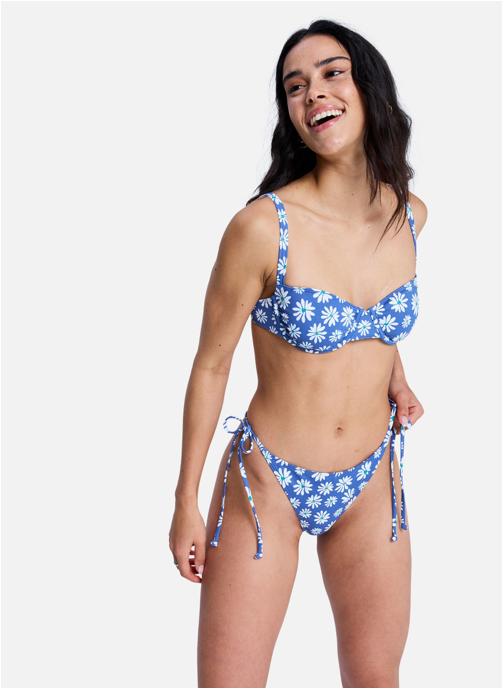 Roxy Bas de maillot culotte Printed Essentials Tanga High Leg femme bleu