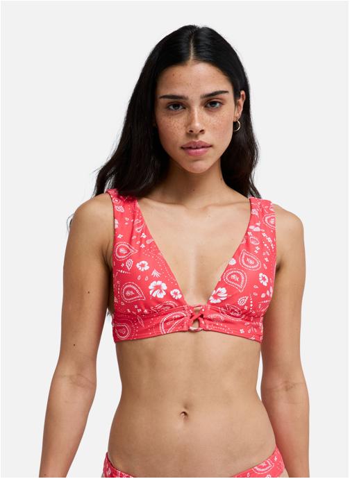 Roxy Hauts de maillot balconnet Beach Bandana Elongated Bra femme rouge