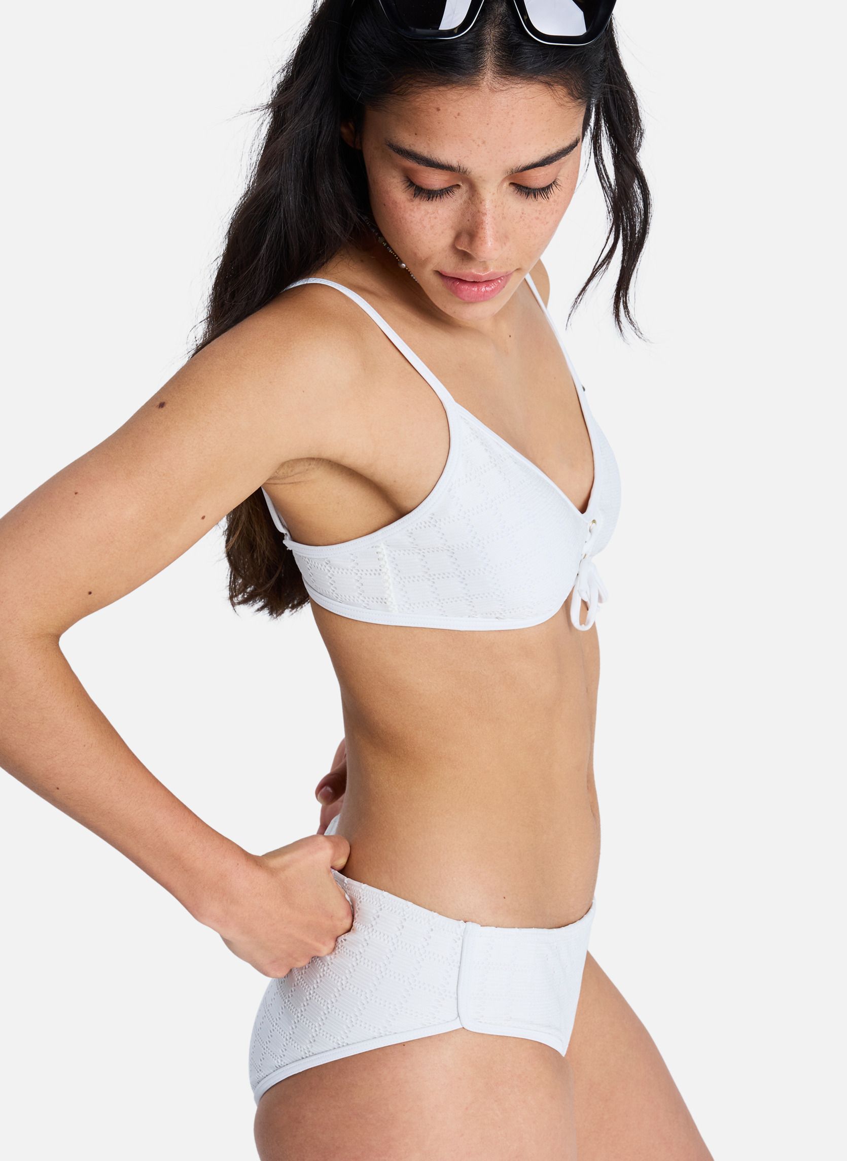 Hauts de maillot balconnet Roxy Island Bralette femme blanc Roxy Hauts de maillot balconnet Roxy Island Bralette femme blanc Blanc