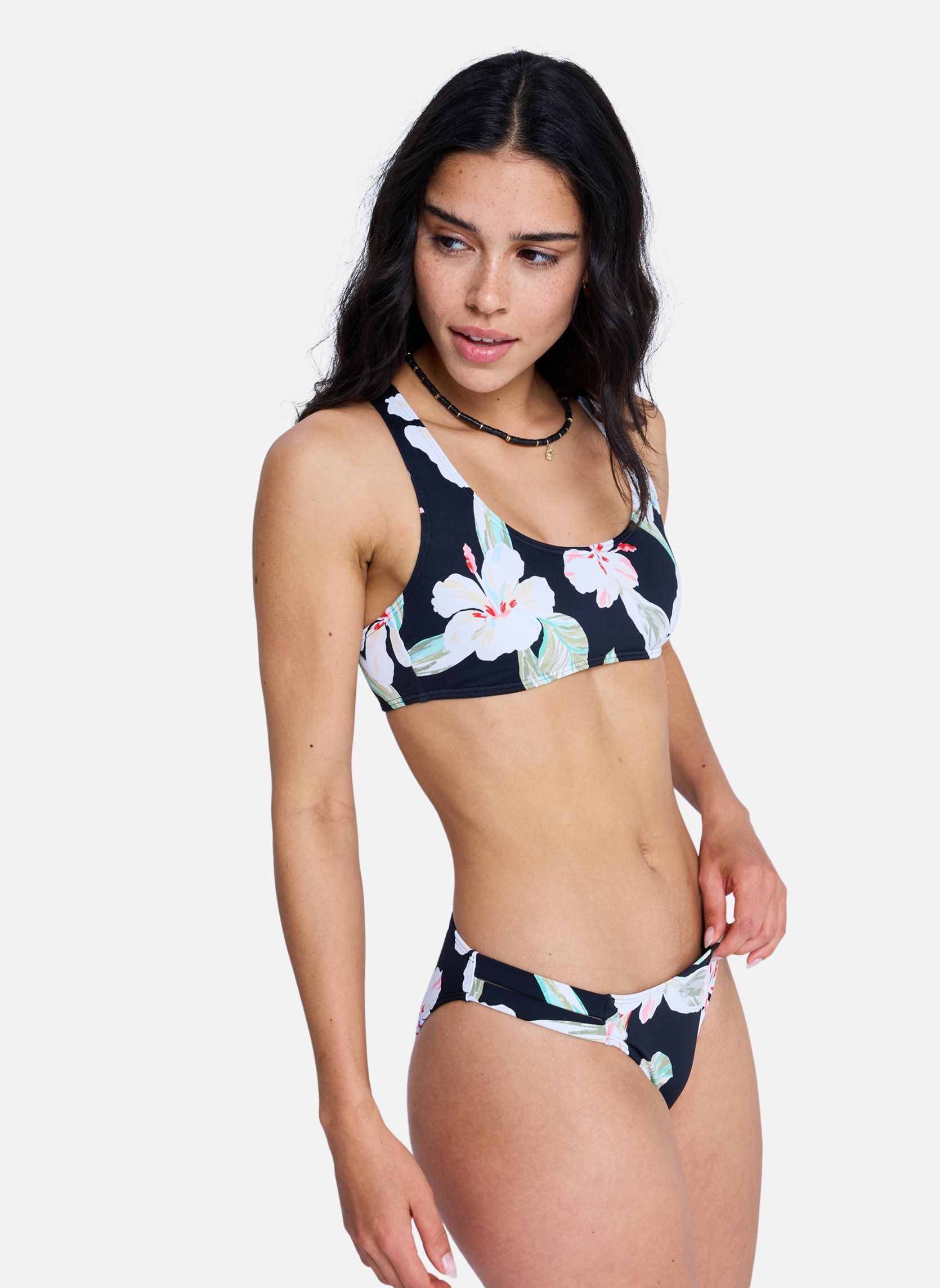 Hauts de maillot balconnet Printed Essentials Athletic Bra femme noir Roxy Hauts de maillot balconnet Printed Essentials Athletic Bra femme noir Noir