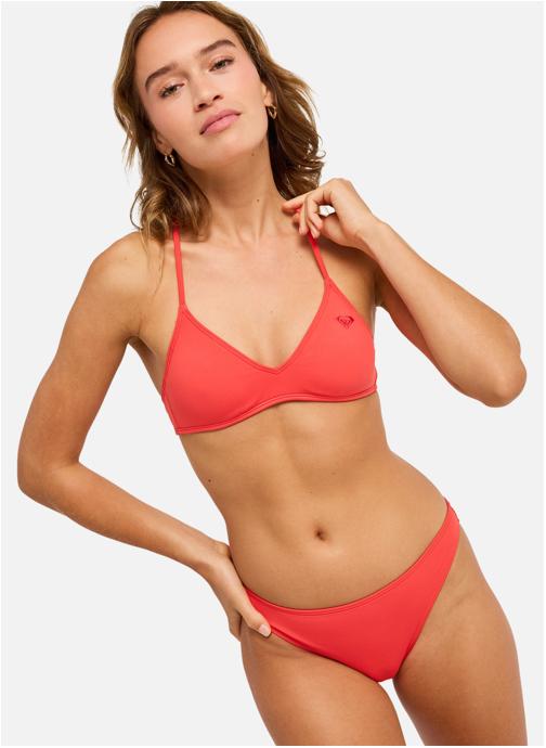 Roxy Hauts de maillot triangle Solid Essentials Athletic Tri femme rouge