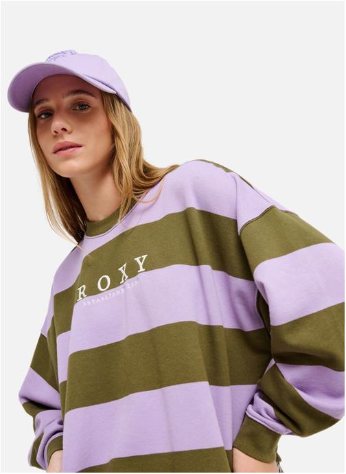 Roxy Sweats à capuche Strictly Stripes femme vert