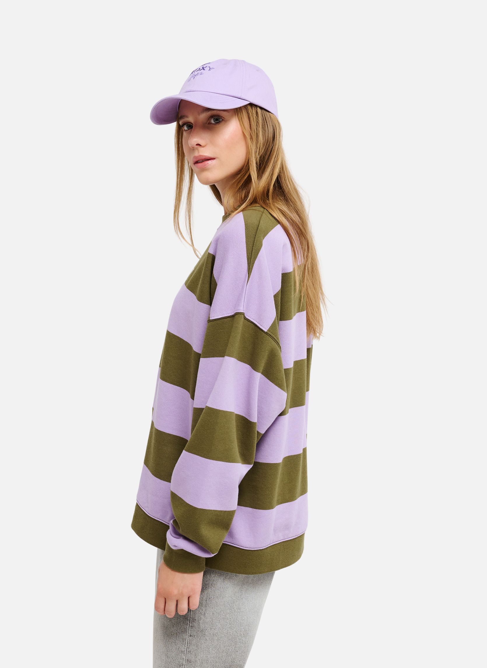 Sweats à capuche Strictly Stripes femme vert Roxy Sweats à capuche Strictly Stripes femme vert Vert