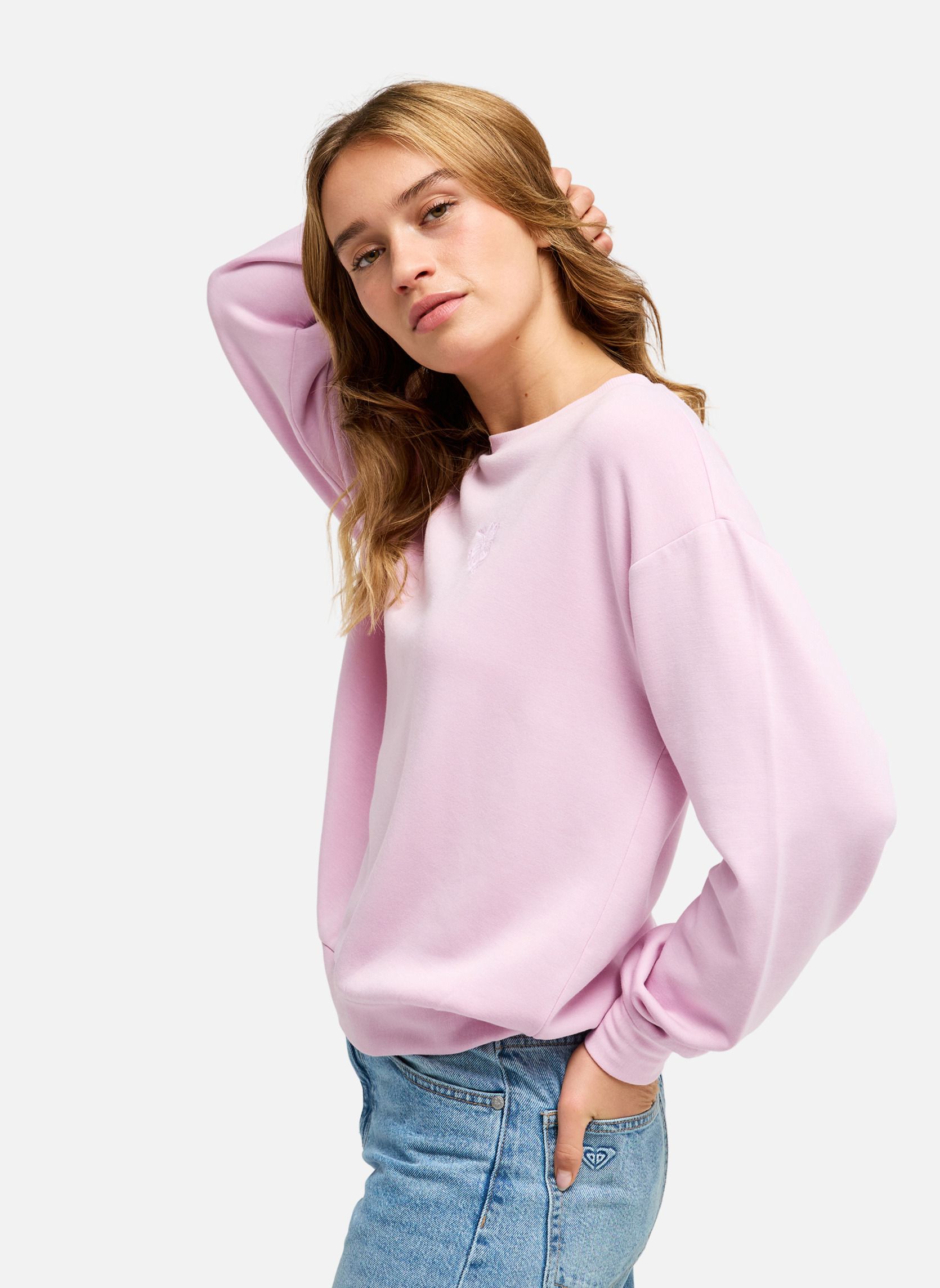 Sweats à capuche Surfing By Moonlight femme rose Roxy Sweats à capuche Surfing By Moonlight femme rose Rose
