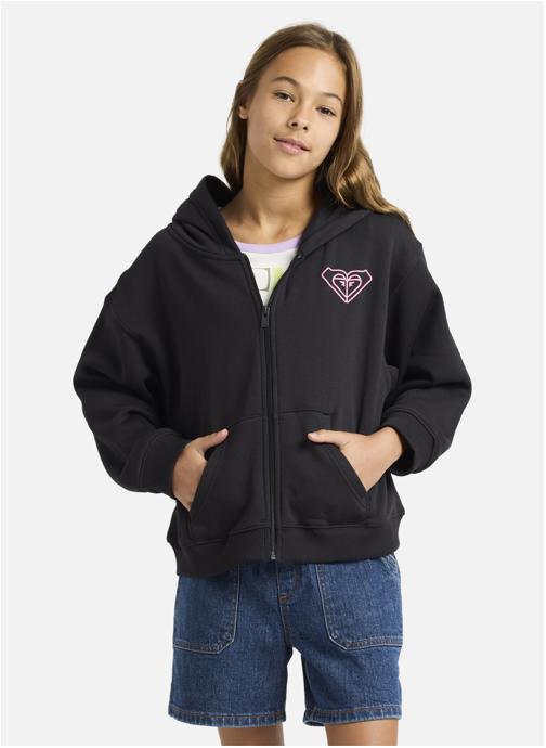 Roxy Sweats à capuche Midnight Hike Brushed fille noir