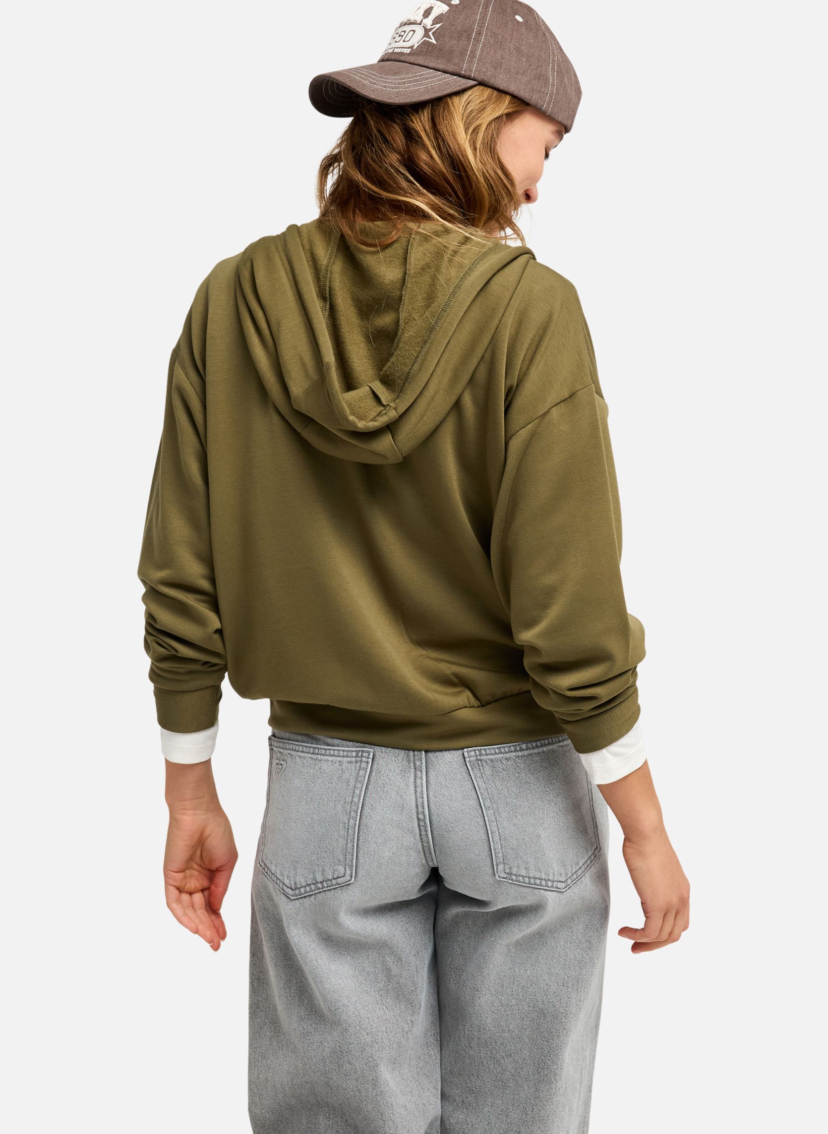 Sweats à capuche Surfing By Daylight femme vert Roxy Sweats à capuche Surfing By Daylight femme vert Vert