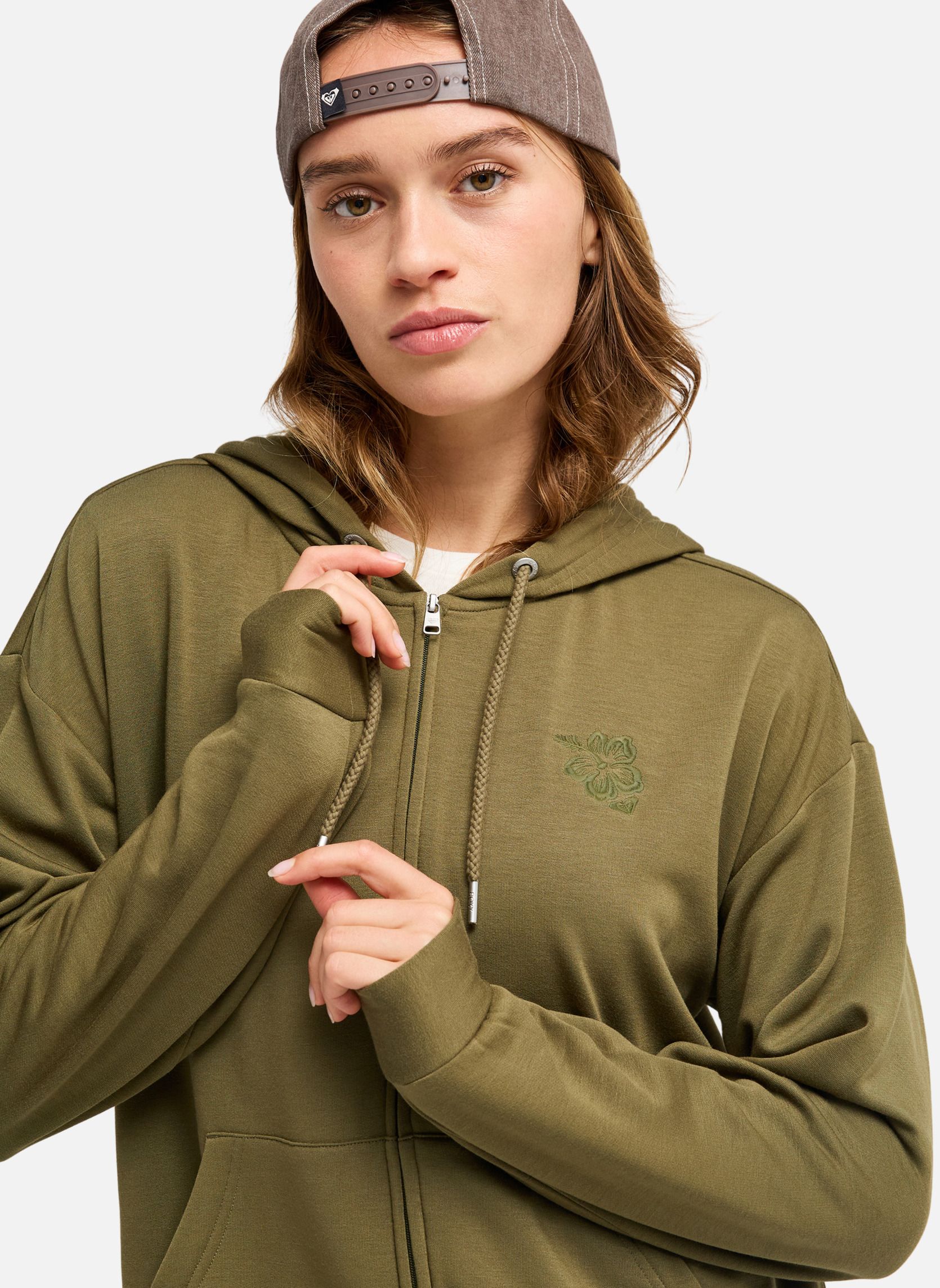 Sweats à capuche Surfing By Daylight femme vert Roxy Sweats à capuche Surfing By Daylight femme vert Vert