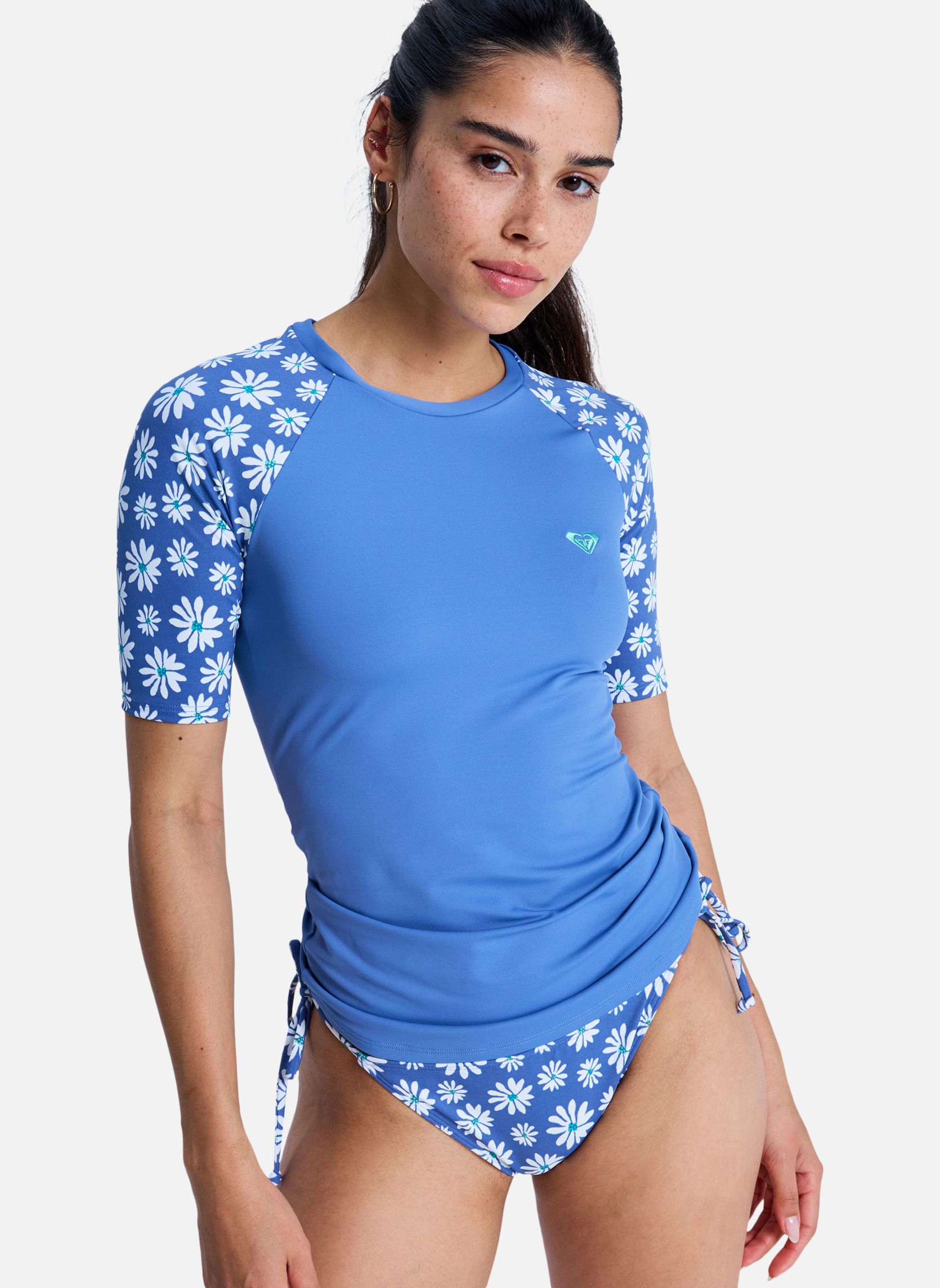 Tee-shirts The Classic Lycra femme bleu Roxy Tee-shirts The Classic Lycra femme bleu Bleu