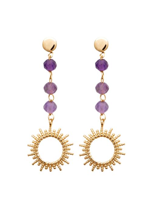 Brillaxis Boucles d'oreilles femme or et bronze
