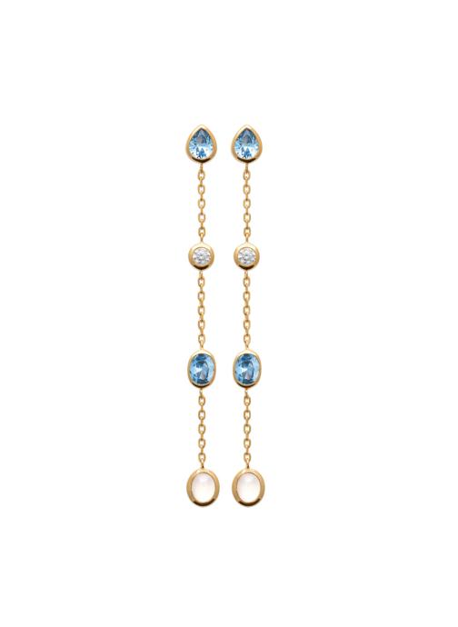 Brillaxis Boucles d'oreilles femme or et bronze