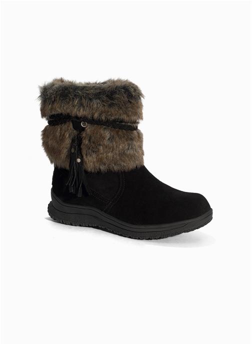 Minnetonka Bottes EVERETT femme noir