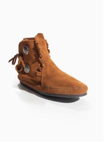 Bottines et boots en daim TWO BUTTON HARDSOLE homme marron Minnetonka Bottines et boots en daim TWO BUTTON HARDSOLE homme marron Marron