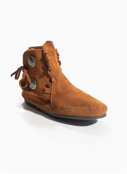 Minnetonka Bottines et boots en daim TWO BUTTON HARDSOLE homme marron