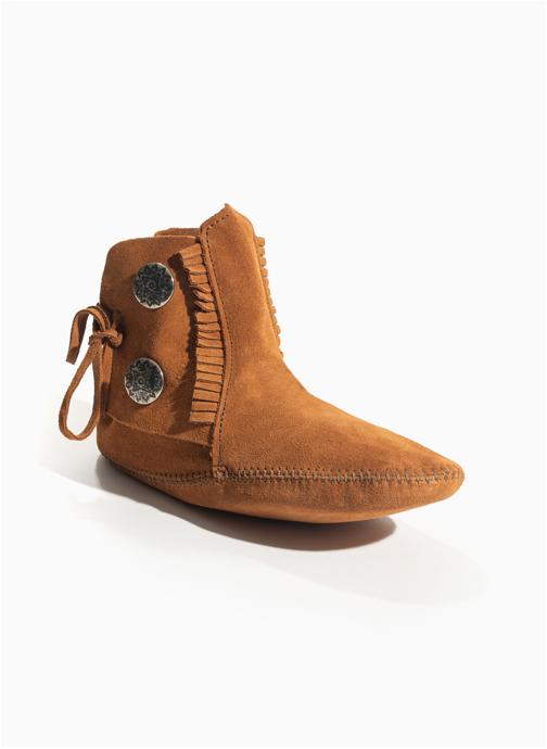 Minnetonka Bottines et boots en daim TWO BUTTON HARDSOLE homme marron