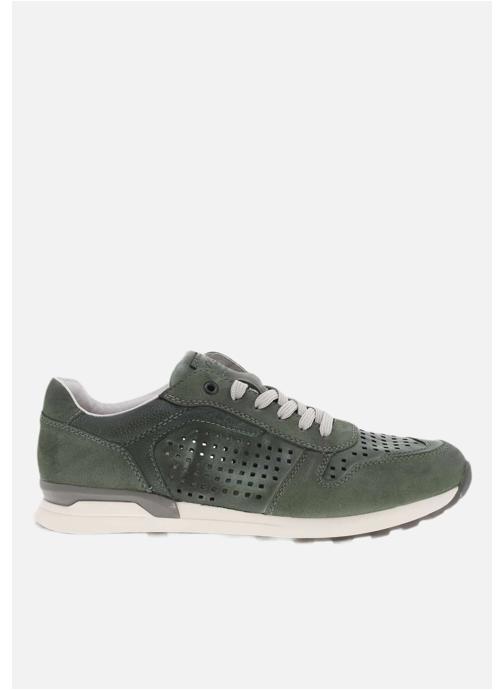 Rieker Baskets basses Sneakers en cuir perforé avec semelle et et des lacets plats - 25282CHPE25 Vert homme vert