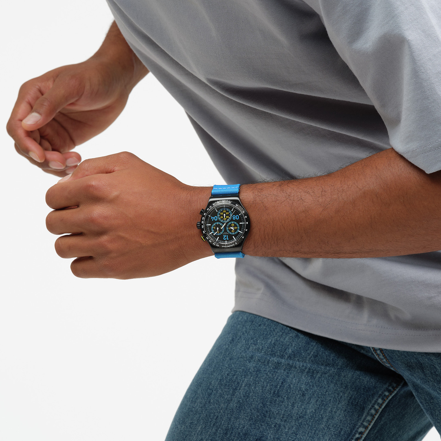 Montres homme bleu Swatch Montres homme bleu Bleu