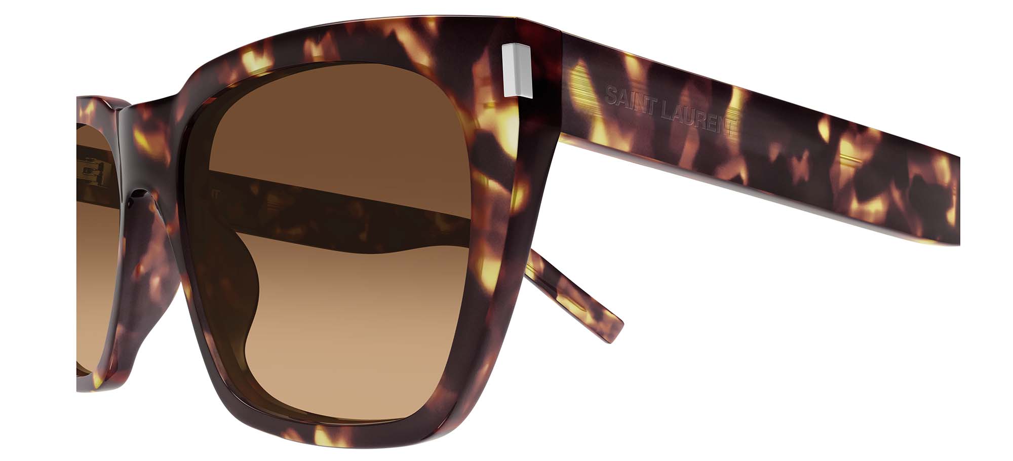 Lunettes de soleil homme marron Saint Laurent Lunettes de soleil homme marron Marron