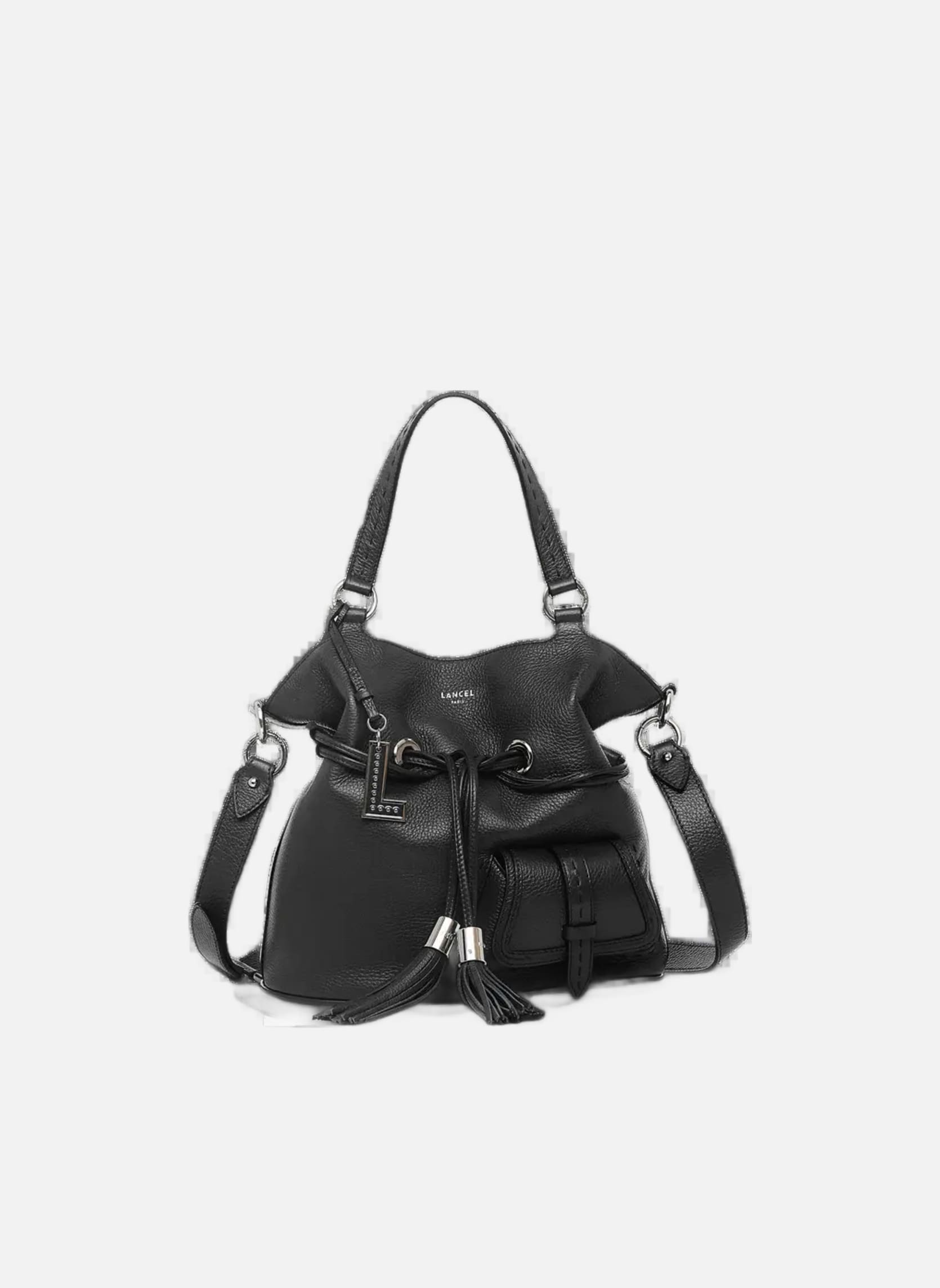 Sacs à main Lancel Sac Seau M 1Er Flirt Noir/Argent femme noir Lancel Sacs à main Lancel Sac Seau M 1Er Flirt Noir/Argent femme noir Noir