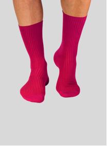 Chaussettes Chaussettes Sans Élastique Coton Bio Fuchsia femme rose