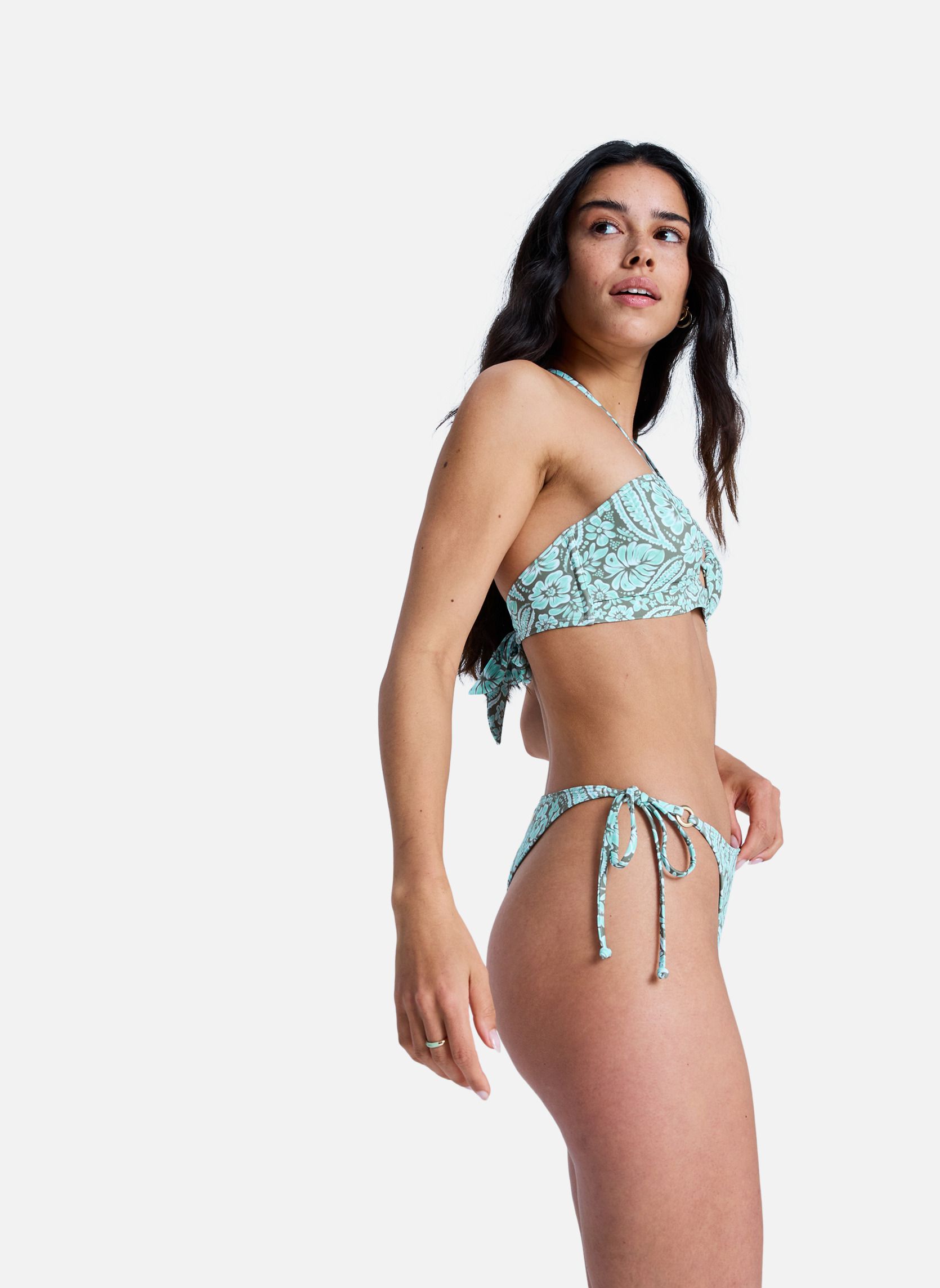Bas de maillot culotte Wildside Paisley Tanga femme vert Roxy Bas de maillot culotte Wildside Paisley Tanga femme vert Vert