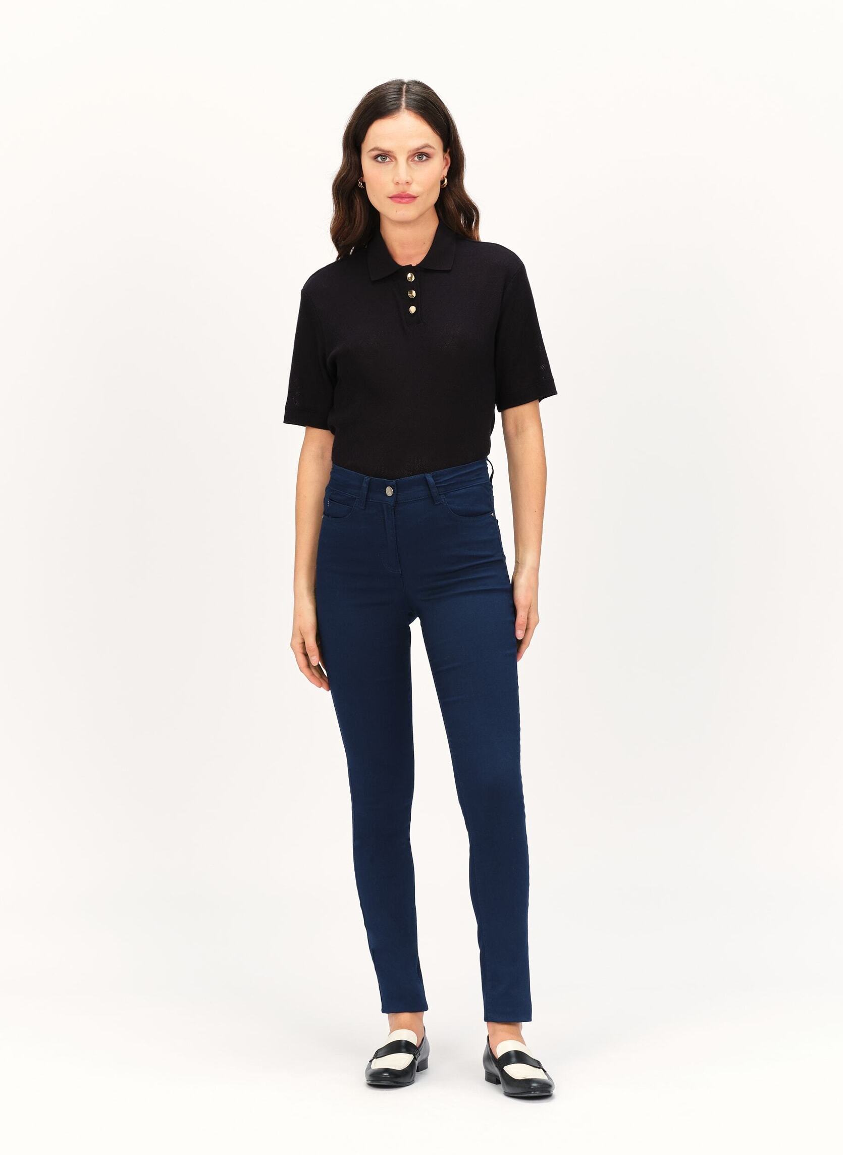 Pantalons droit PK003-JOSSB femme bleu Caroll Pantalons droit PK003-JOSSB femme bleu Bleu marine