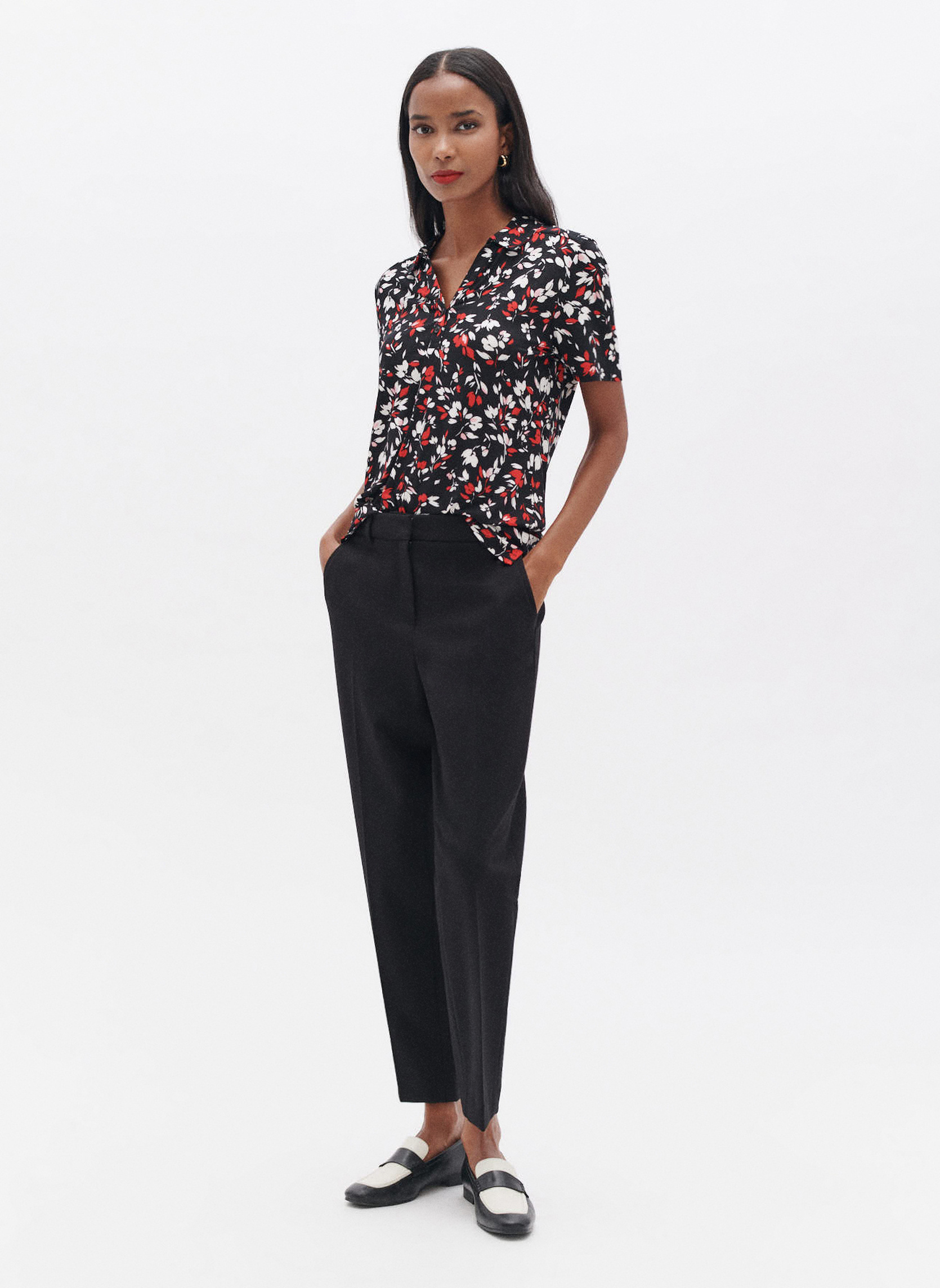 Pantalons droit 232P-PSIDIKO6 femme noir Caroll Pantalons droit 232P-PSIDIKO6 femme noir Noir