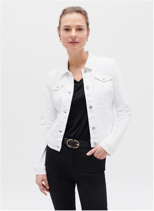 Caroll Vestes Vestes en jean - VK003-HOLIDAYB femme blanc