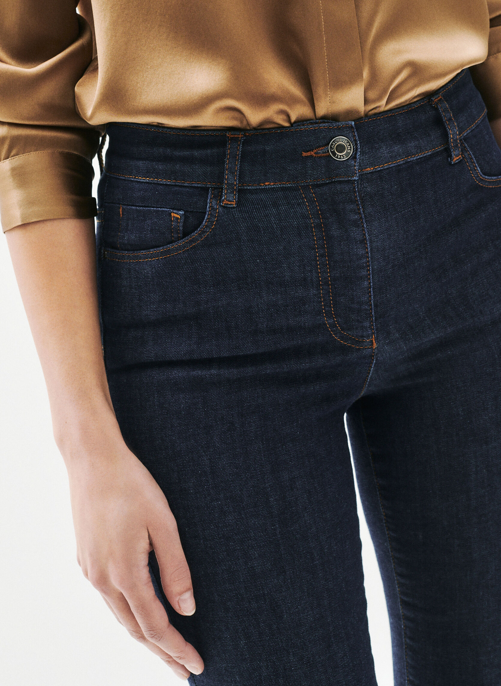Jeans droit PK013-CALEBB femme bleu Caroll Jeans droit PK013-CALEBB femme bleu Bleu foncé