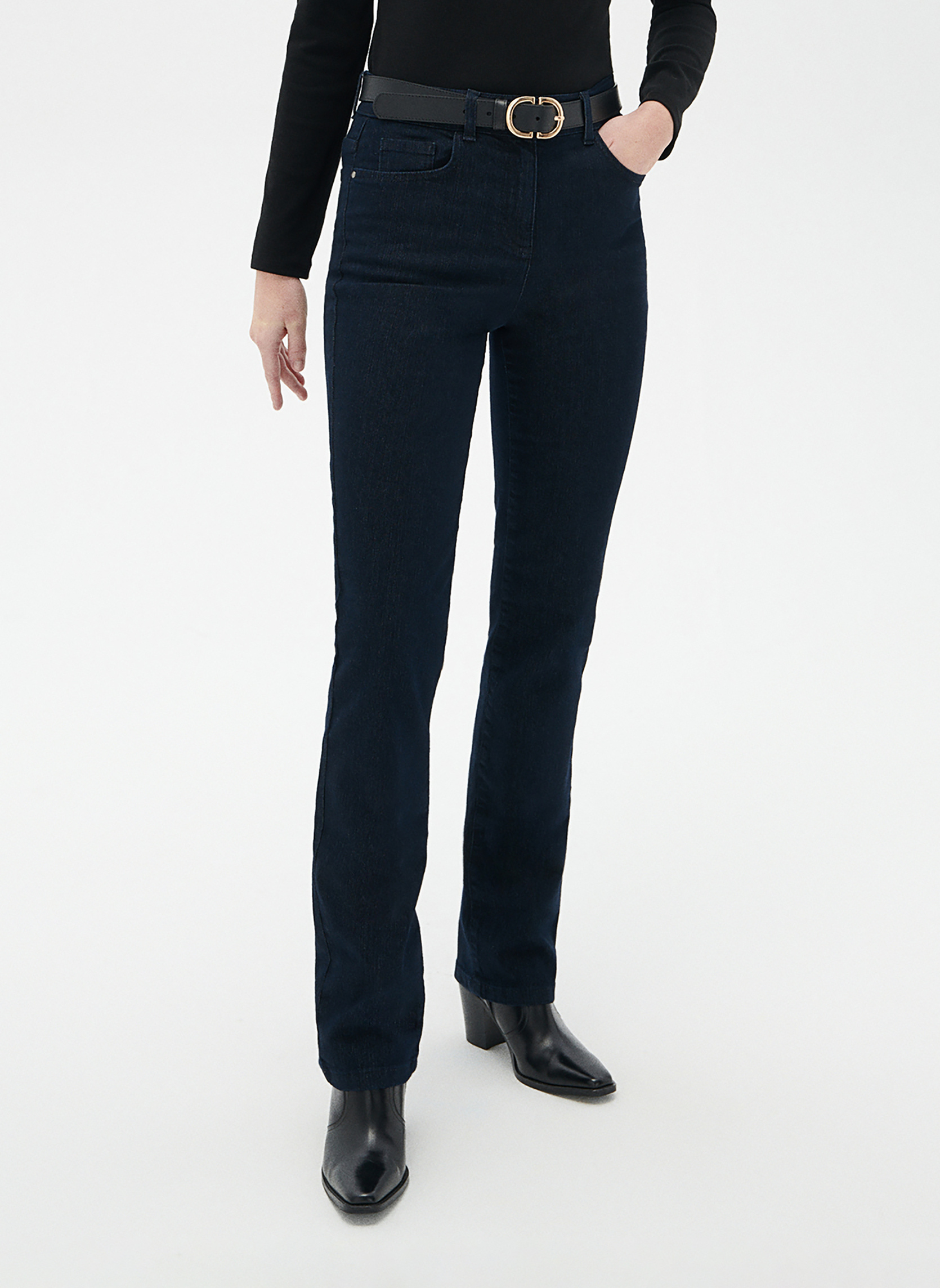 Jeans droit 232P-PRAYANO femme bleu Caroll Jeans droit 232P-PRAYANO femme bleu Bleu foncé