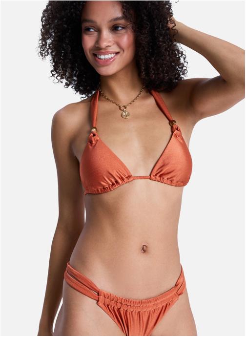 Roxy Hauts de maillot triangle Beachside Bohemia Tiki Tri femme orange