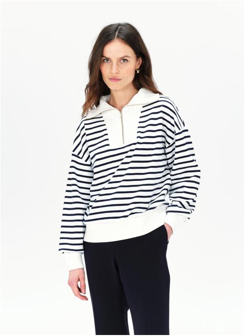 Caroll Sweats à capuche 241T-TLEANDRO femme bleu