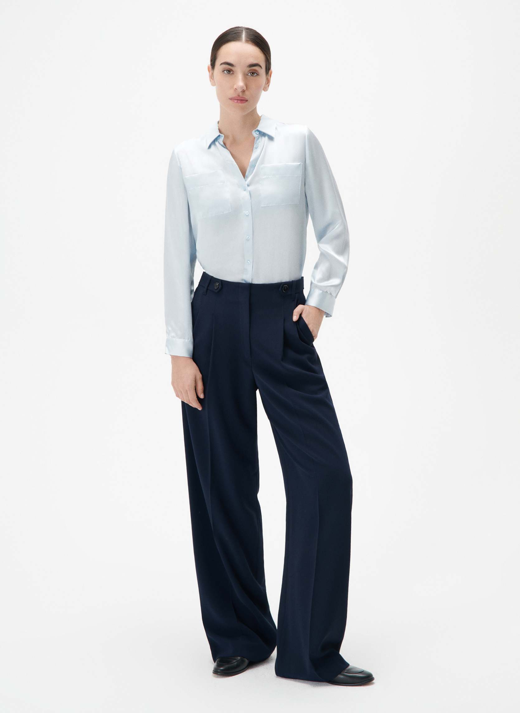 Pantalons droit 241P-PRESLEY femme bleu Caroll Pantalons droit 241P-PRESLEY femme bleu Bleu marine