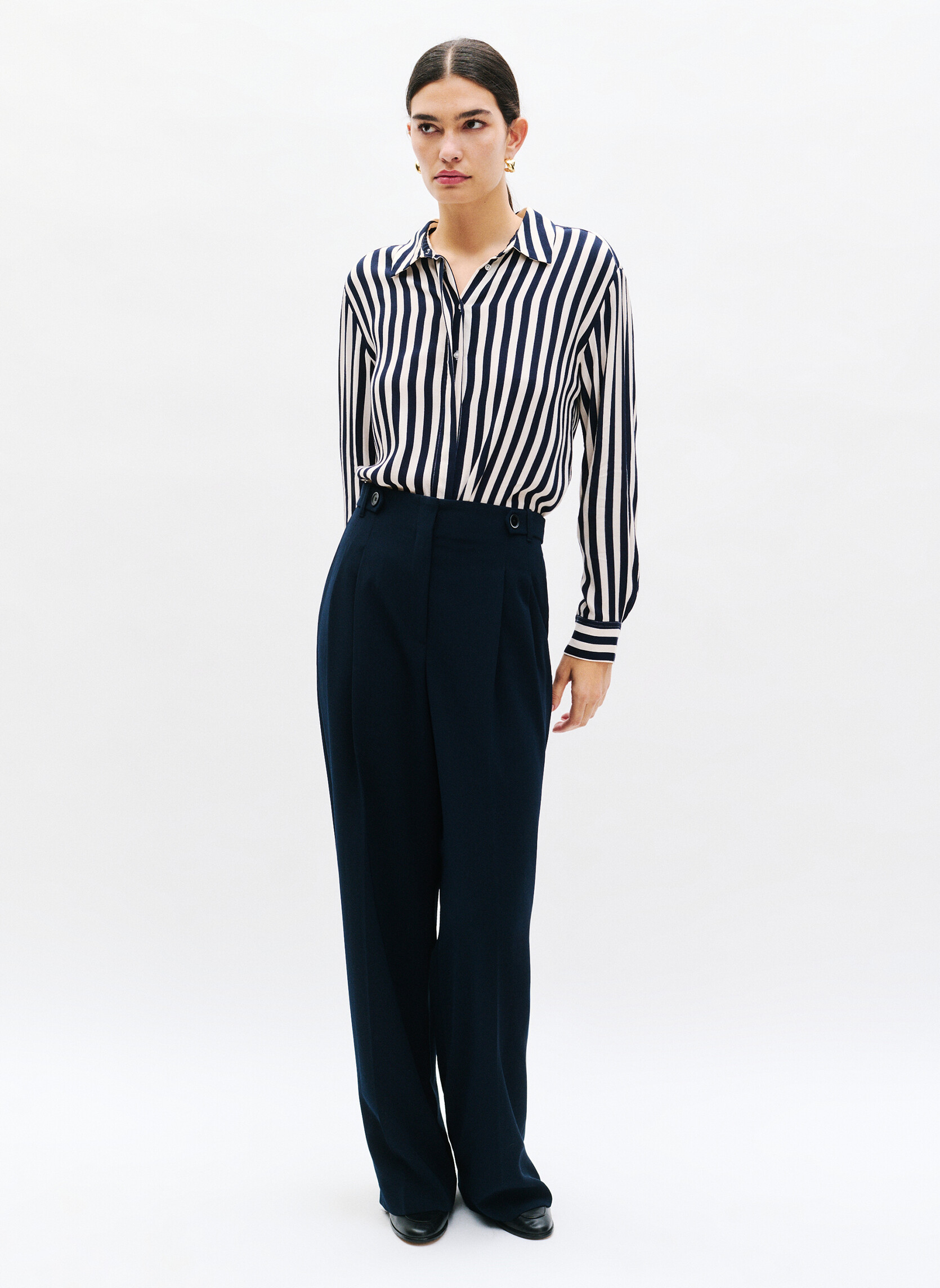 Pantalons droit 241P-PRESLEY femme bleu Caroll Pantalons droit 241P-PRESLEY femme bleu Bleu marine
