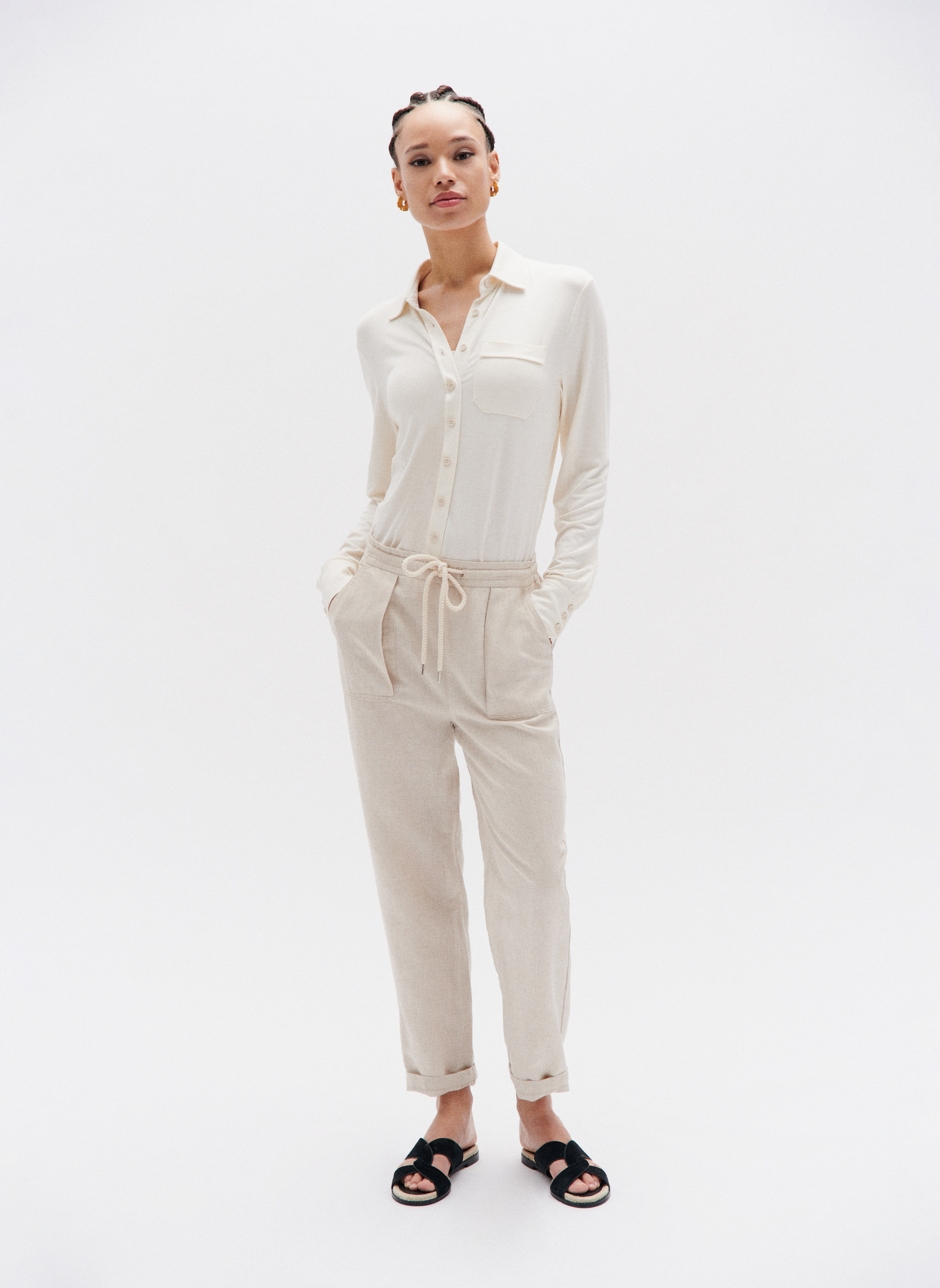 Chemises TK024-ALBI femme blanc Caroll Chemises TK024-ALBI femme blanc Blanc
