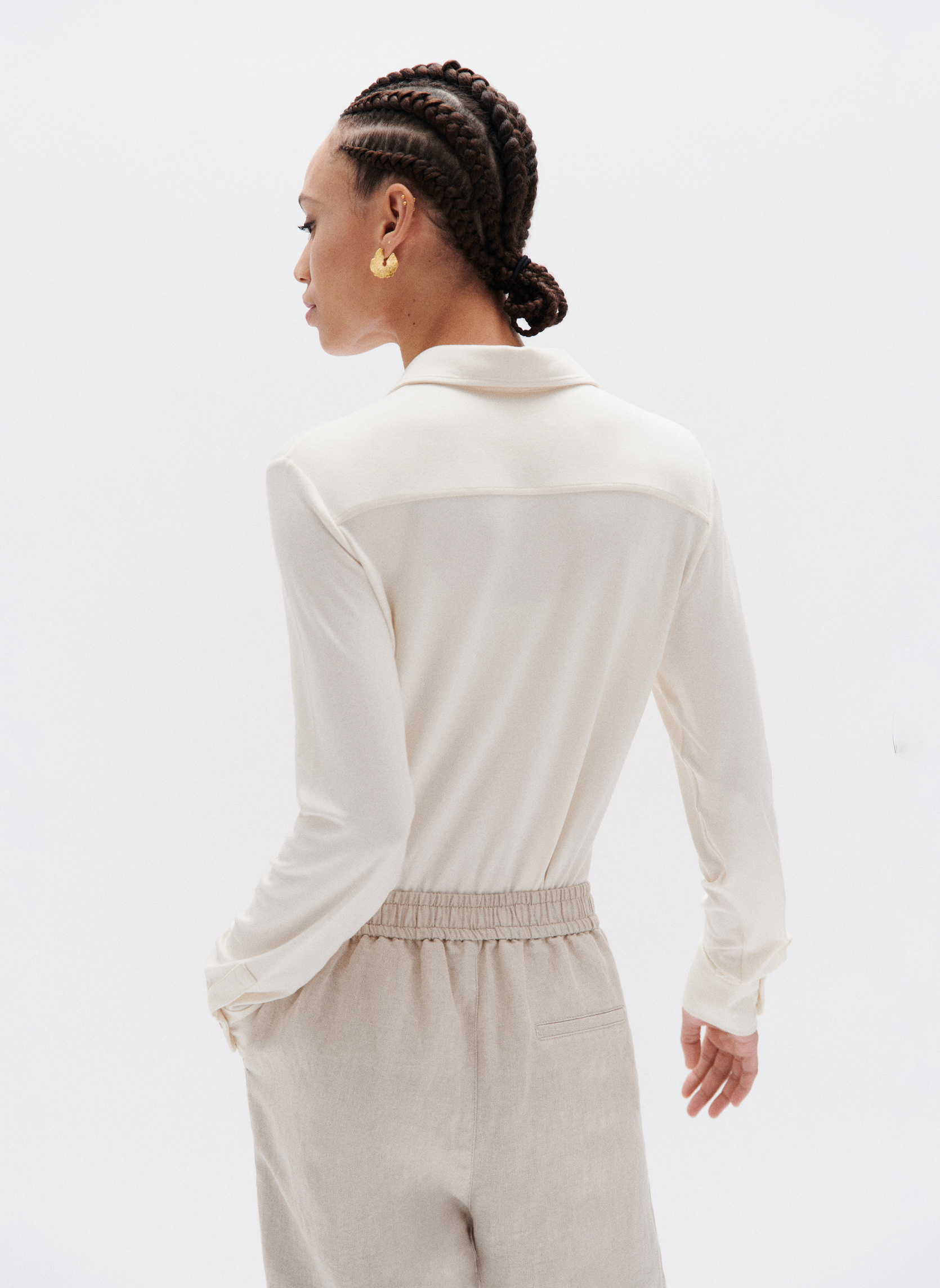 Chemises TK024-ALBI femme blanc Caroll Chemises TK024-ALBI femme blanc Blanc