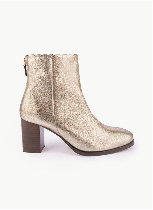 Maison Toufet Bottines basses or et bronze