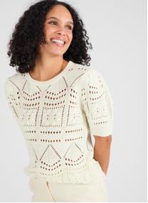 Pulls 76942 femme beige